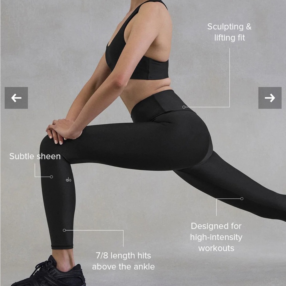 Alo 7/8 high waist airlift leggings size s (4-6) black